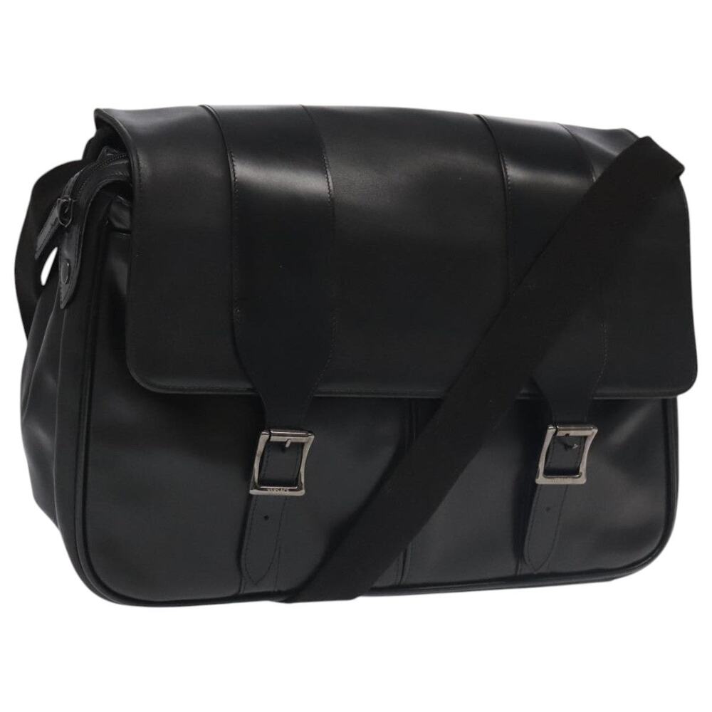 Versace Shoulder Bag Leather Black